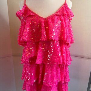 Barbie Pink Sequin Mid-dress